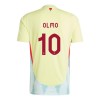 Camisola + Calções Espanha Dani Olmo 10 Criança Equipamento 2ª Euro 2024